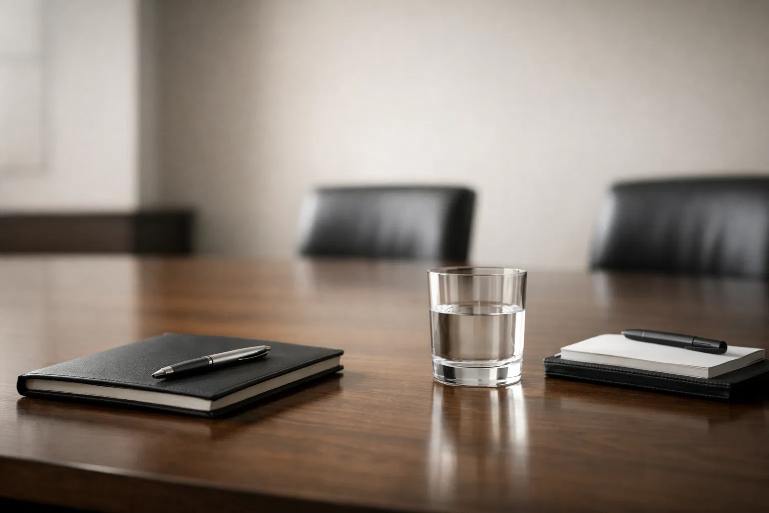 Executive boardroom setting