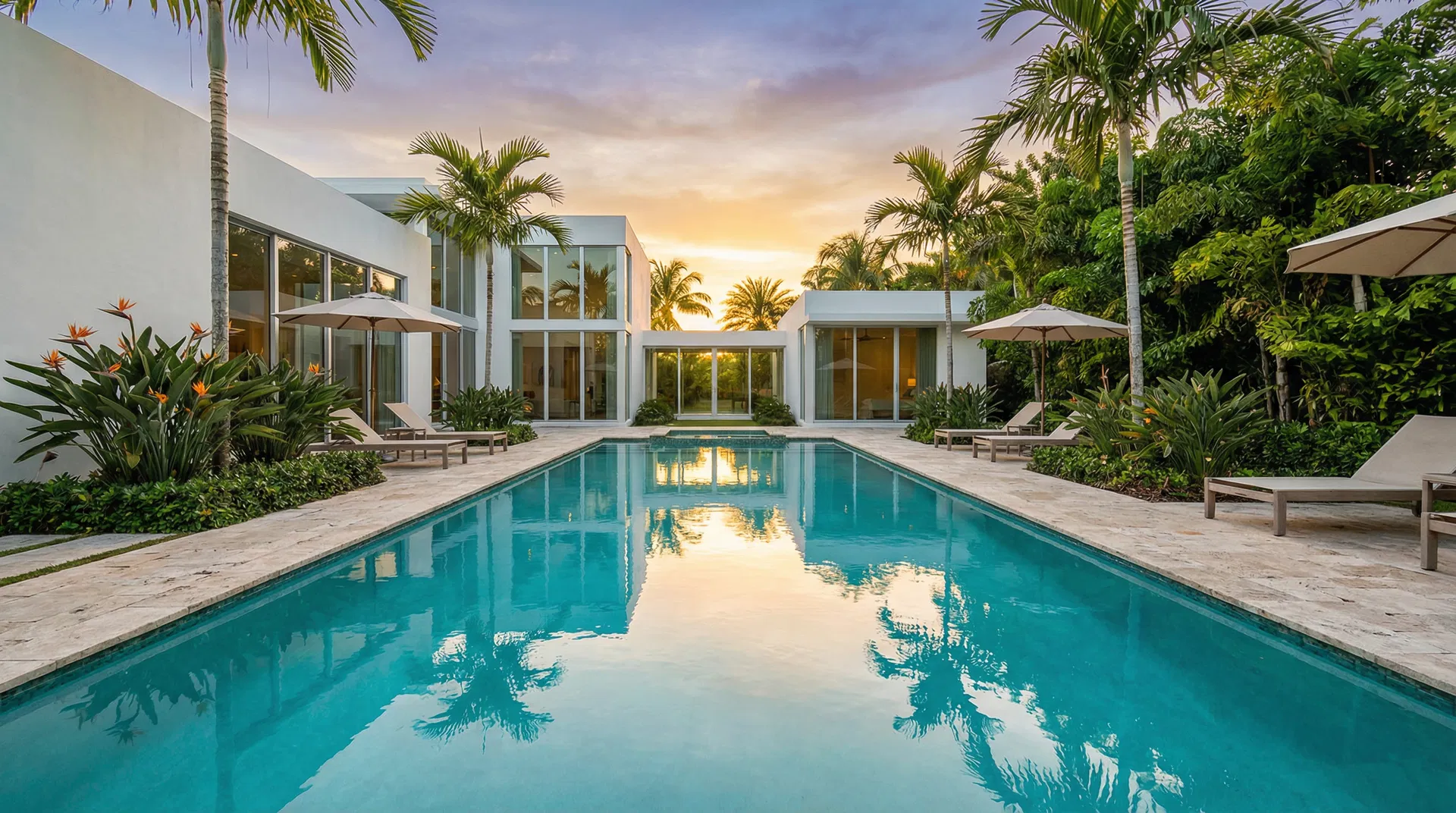 Luxury swimming pool in Miami