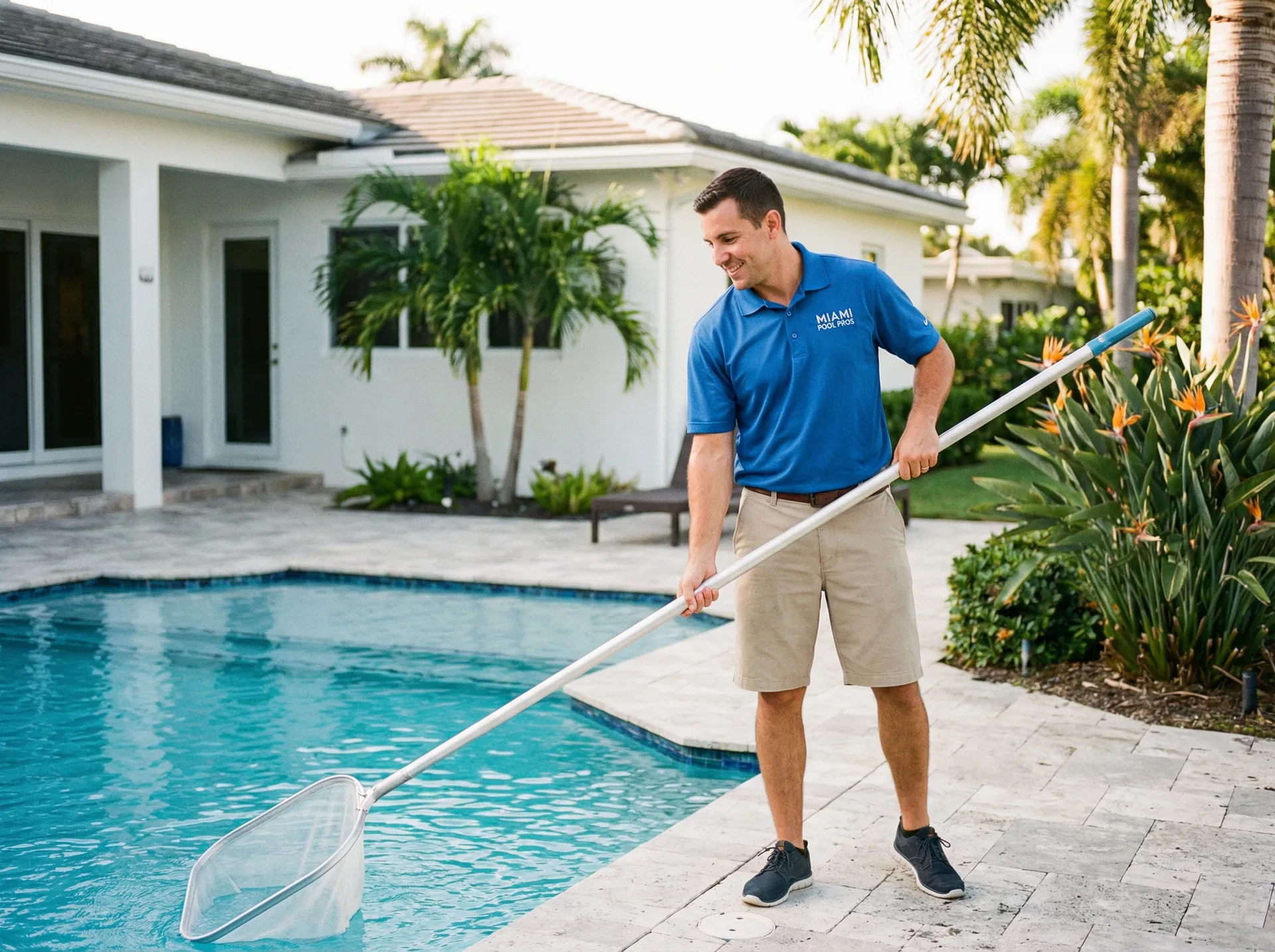 Professional pool cleaning service in Miami