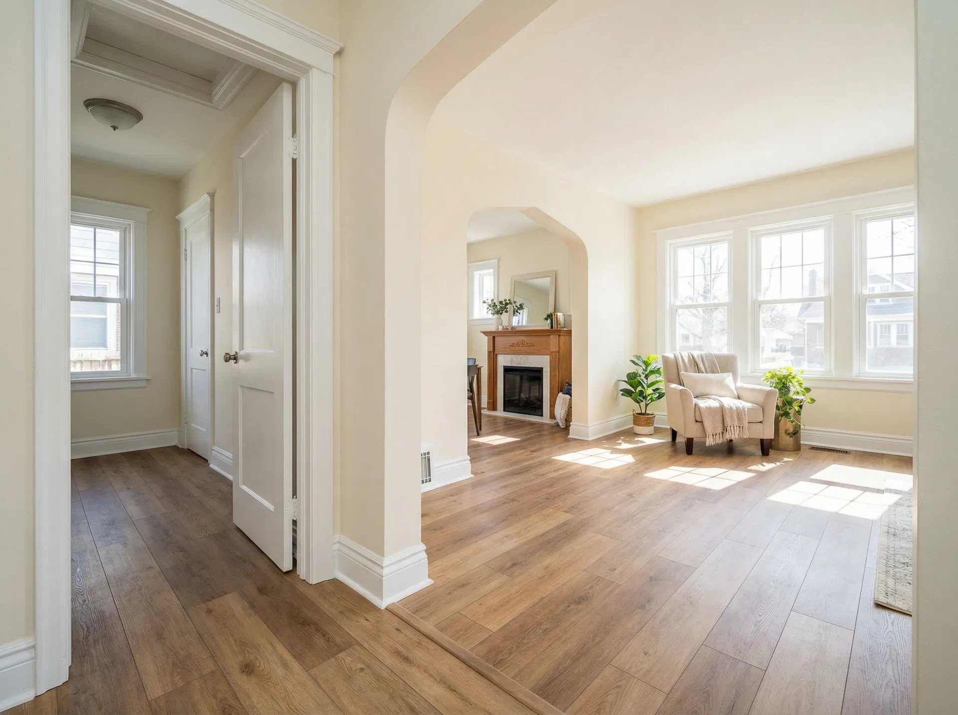 Tuxedo main floor repaint + new floors