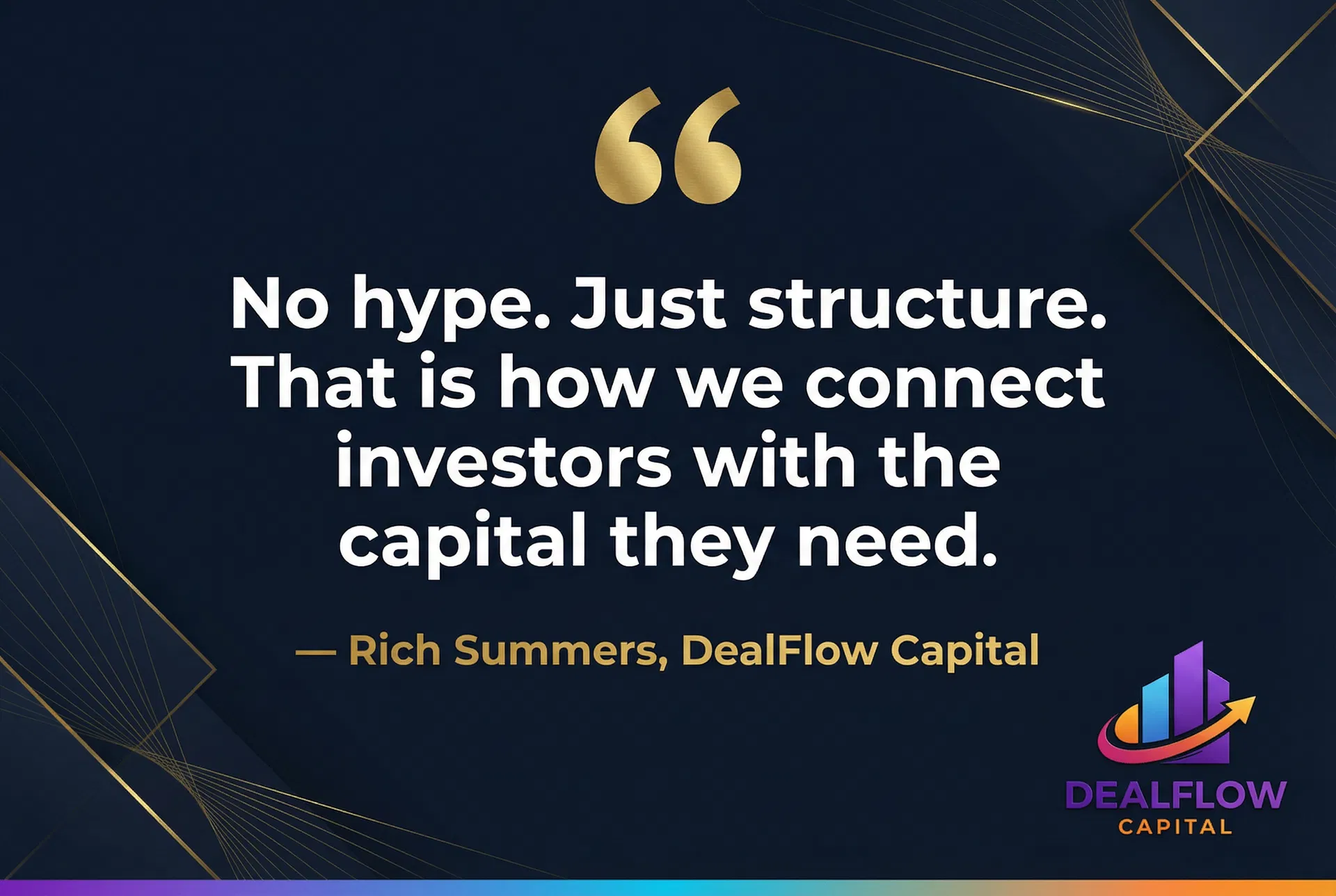 DealFlow Capital featured post — No hype. Just structure. Private money broker connecting real estate investors with the capital they need.