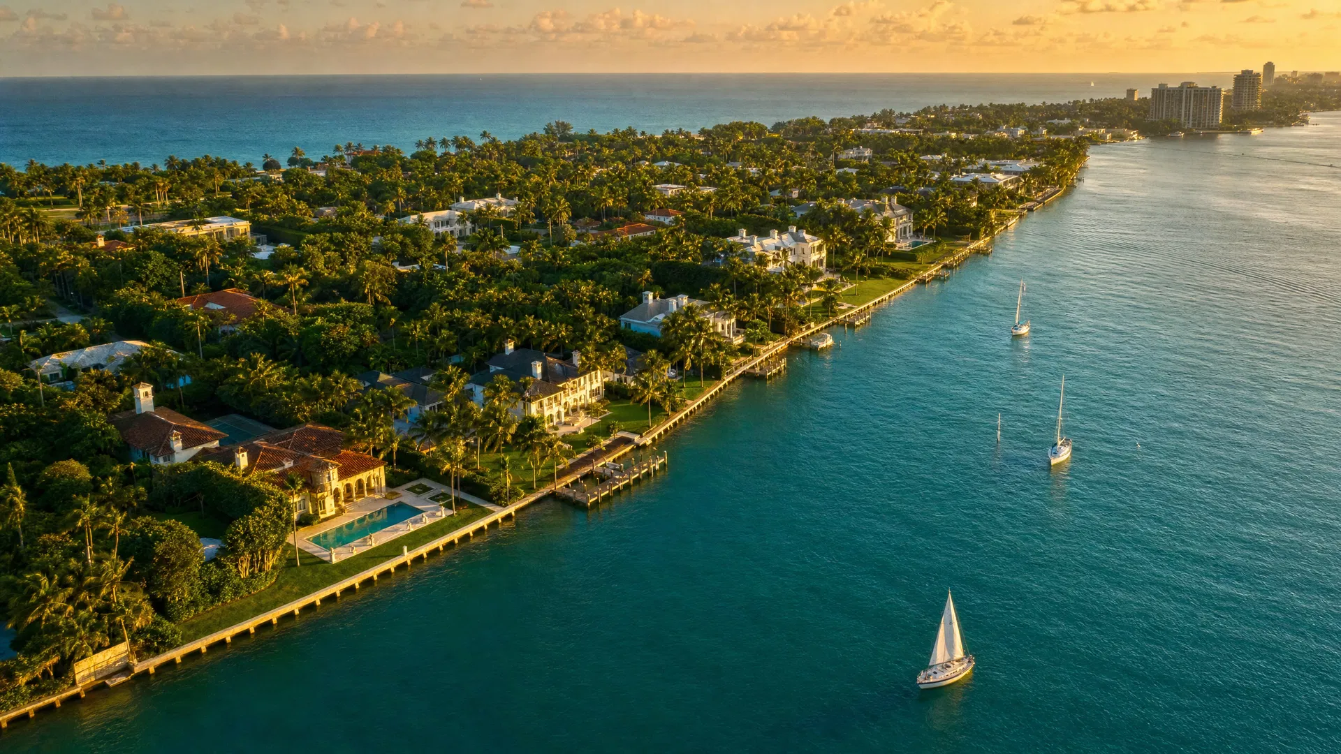 Aerial view of Palm Beach