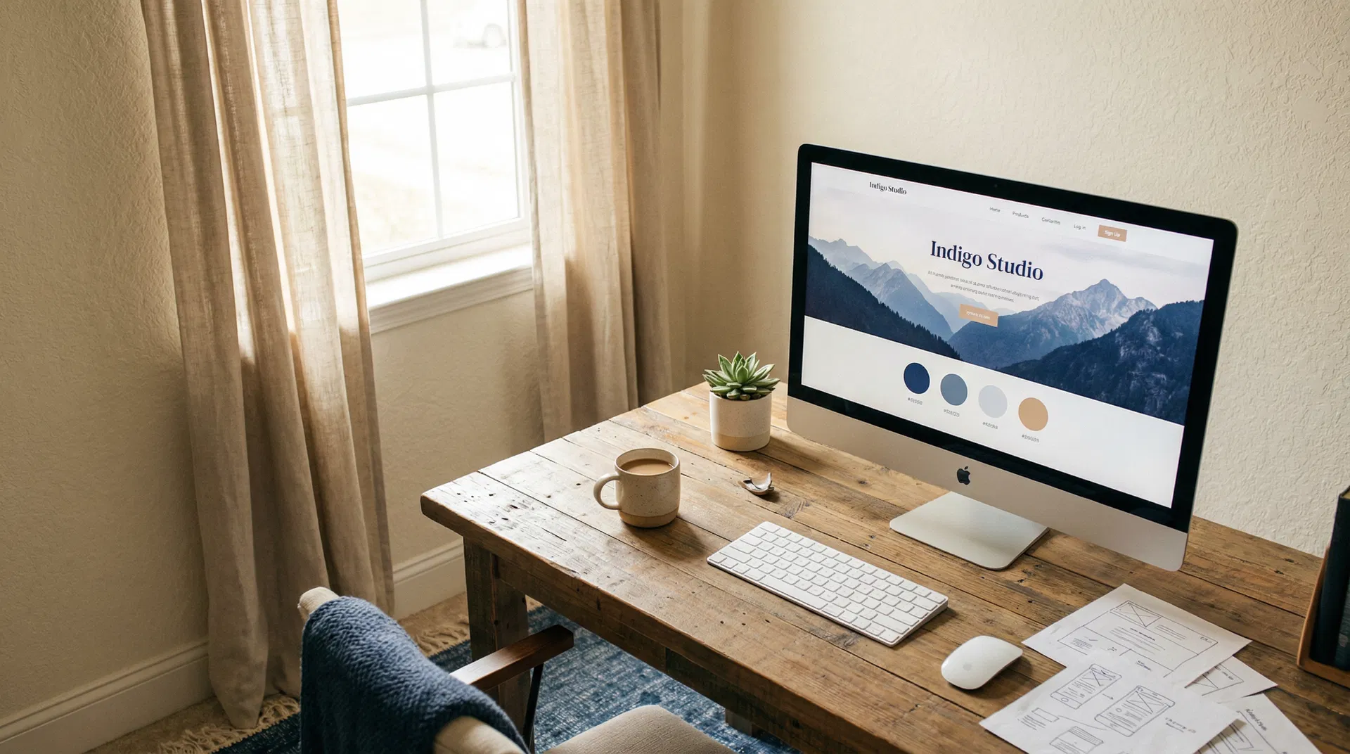 Webデザインの作業風景