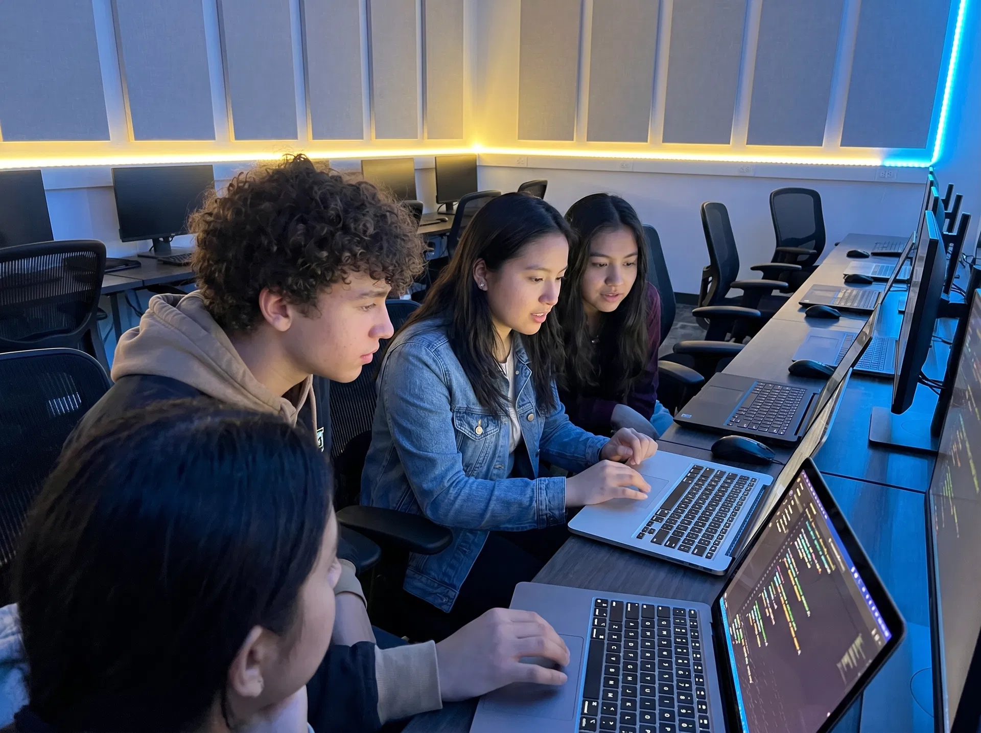 Students coding