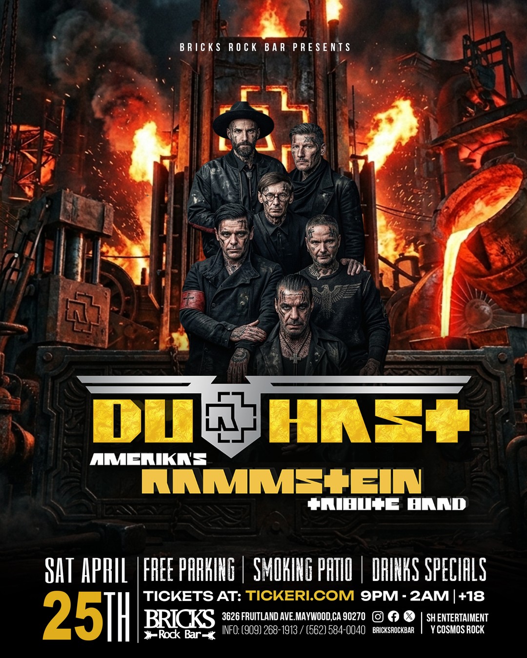 RAMMSTEIN TRIBUTE BY DU HAST/ AMERICA’S  BEST TRIBUTE TO RAMMSTEIN
