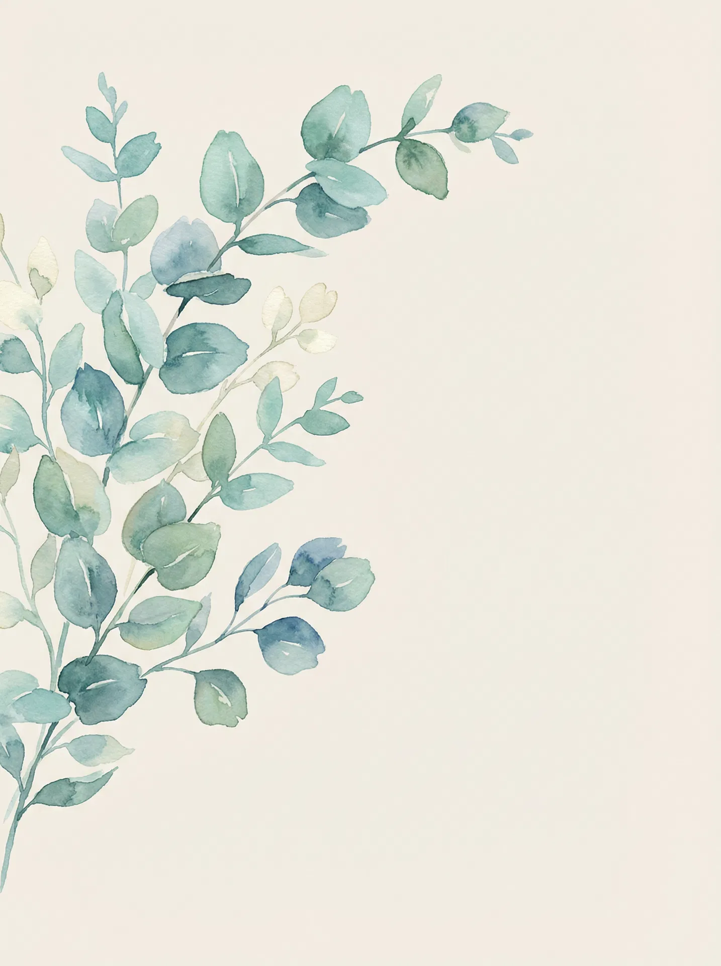 Decorative eucalyptus botanical accent