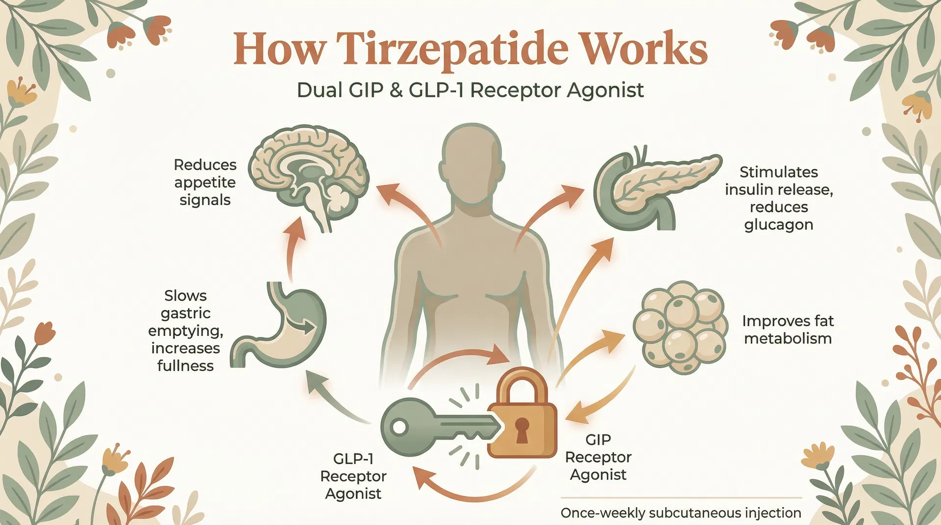 Tirzepatide mechanism of action diagram