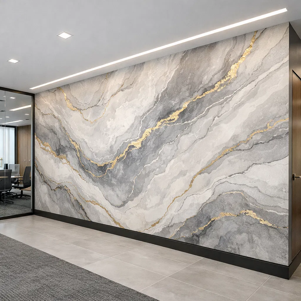 Jaguar Dry Wall commercial wallpaper installation in Jacksonville FL