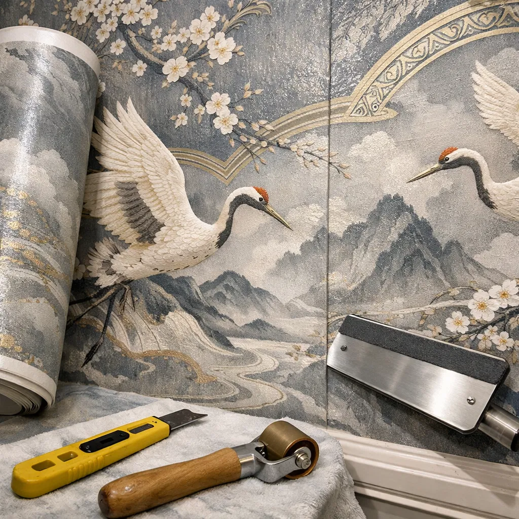 Jaguar Dry Wall custom wallpaper installation in Jacksonville FL