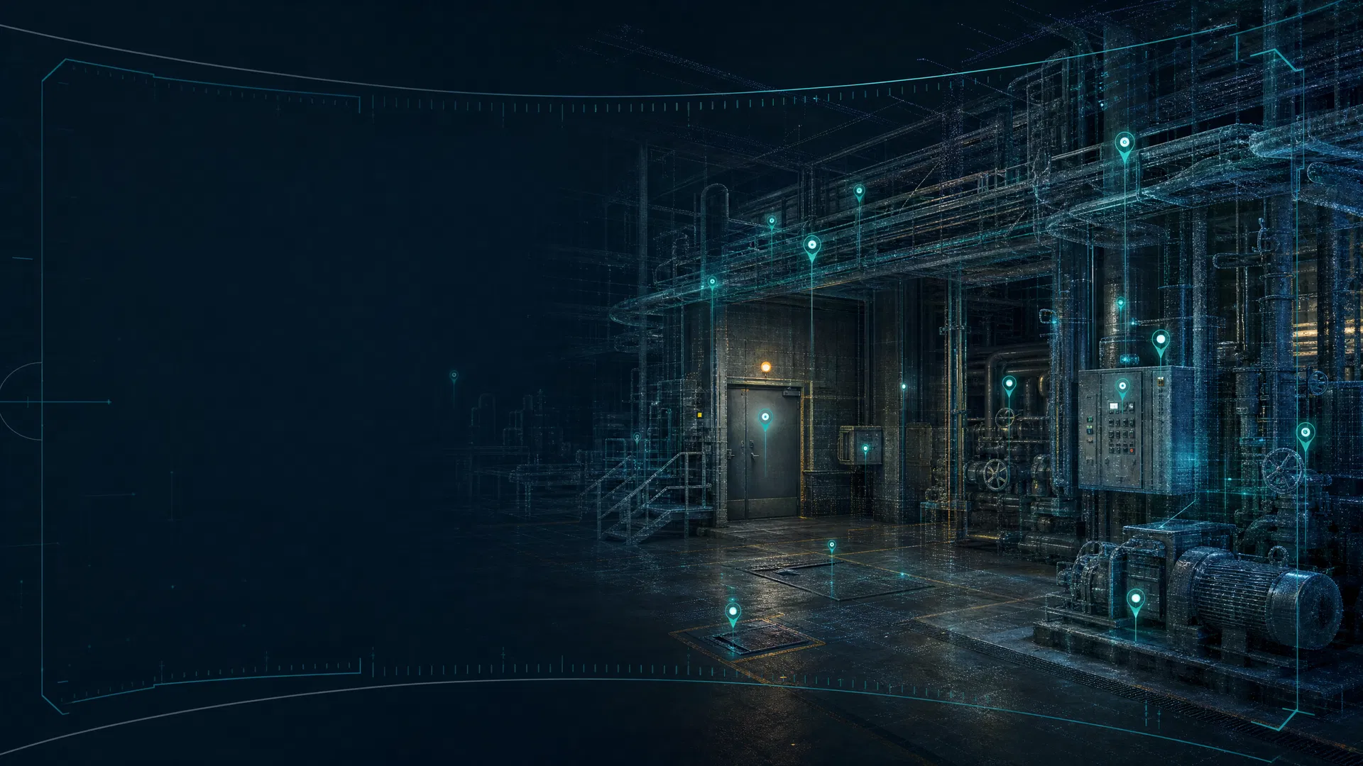 Tagged digital twin view built from a site scan