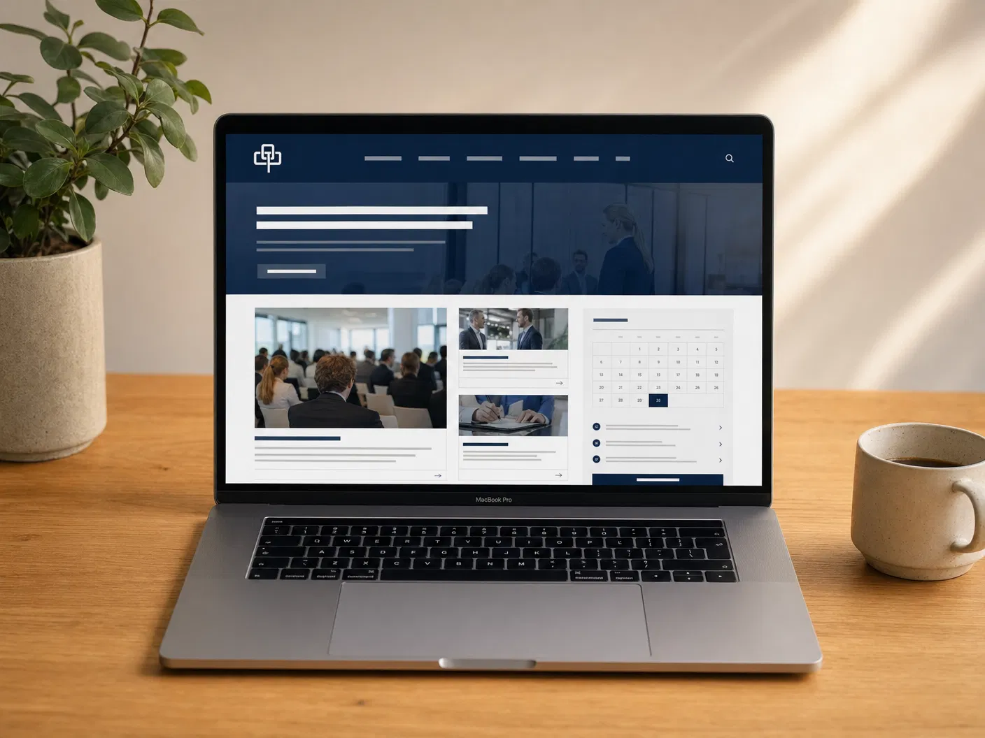 Foreningswebsite mockup