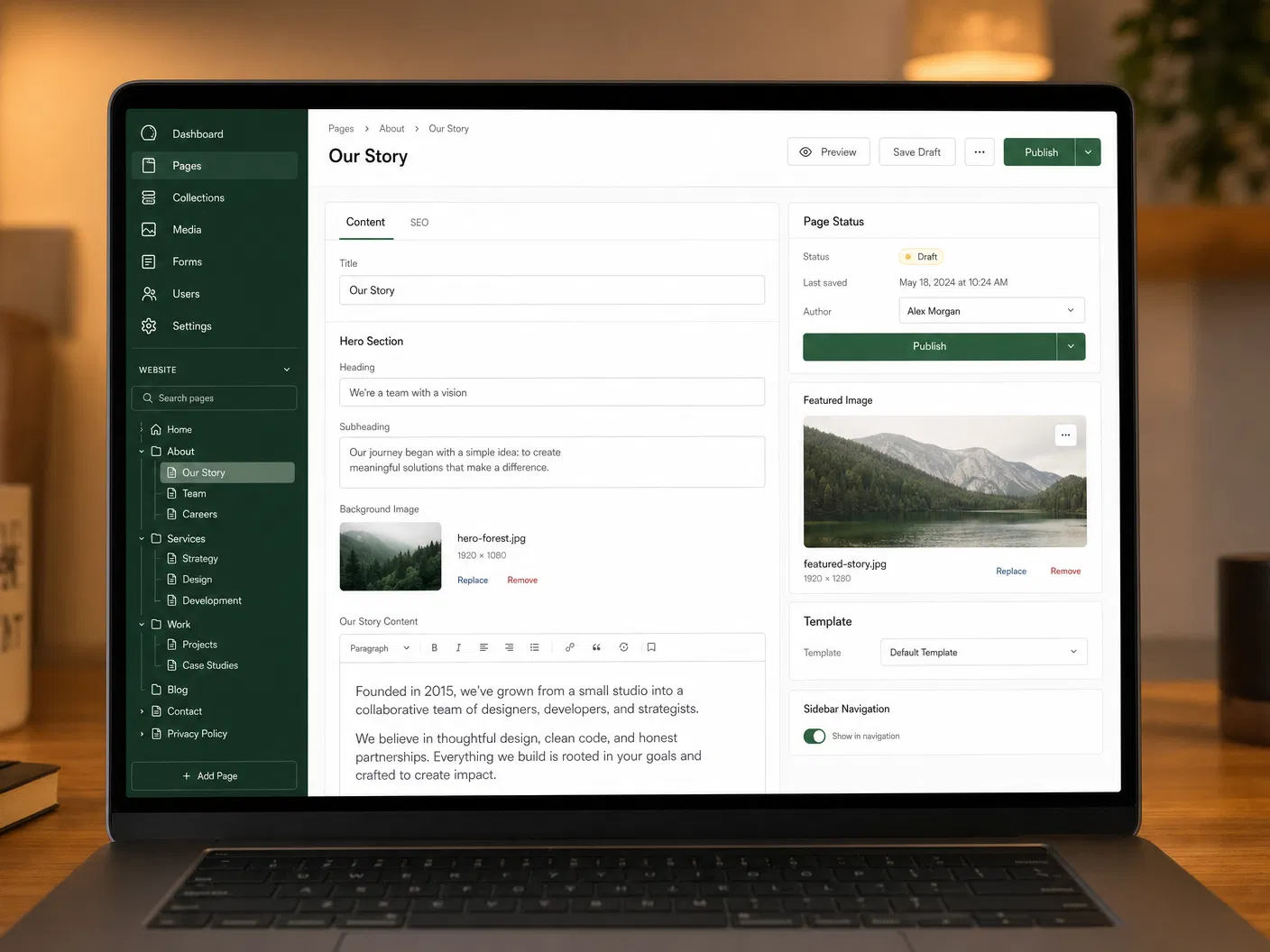 Umbraco CMS backoffice