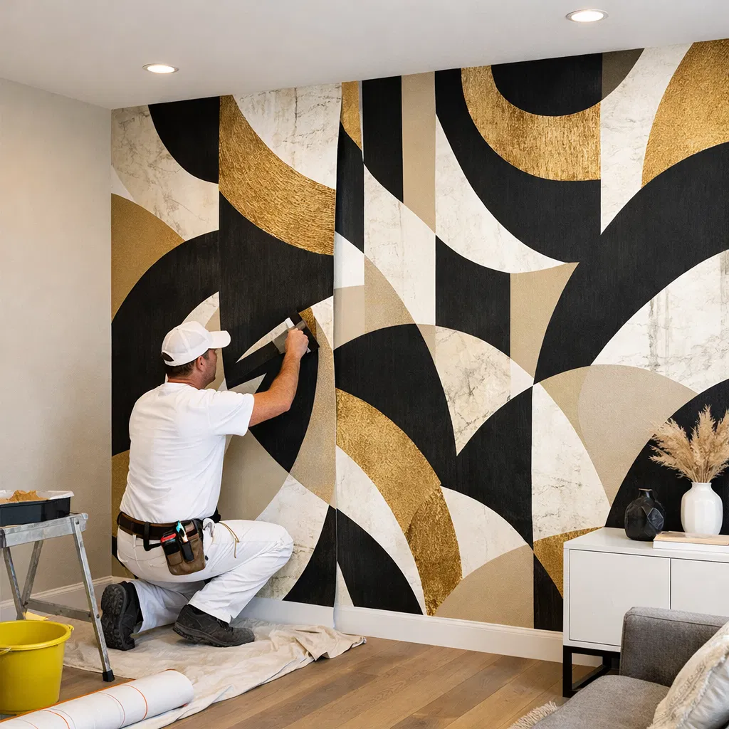 Accent Wall Installation in Houston by Ninfas Corporate Office
