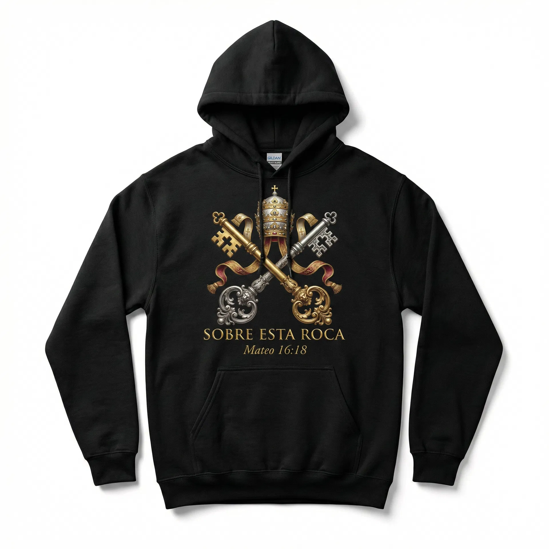 Sobre Esta Roca — Hoodie Negro - foto 3