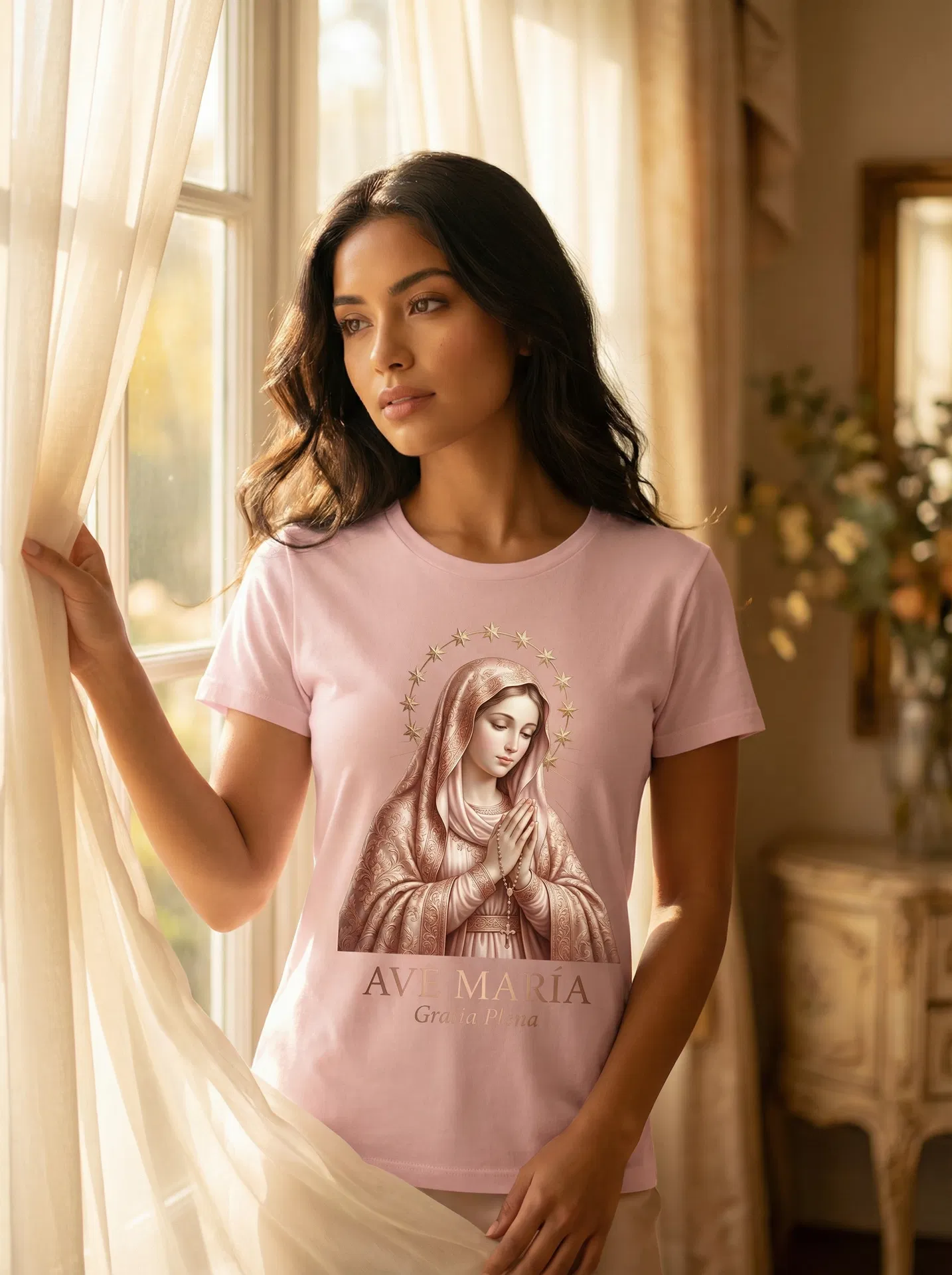 Ave María — Camiseta Soft Pink - foto 2