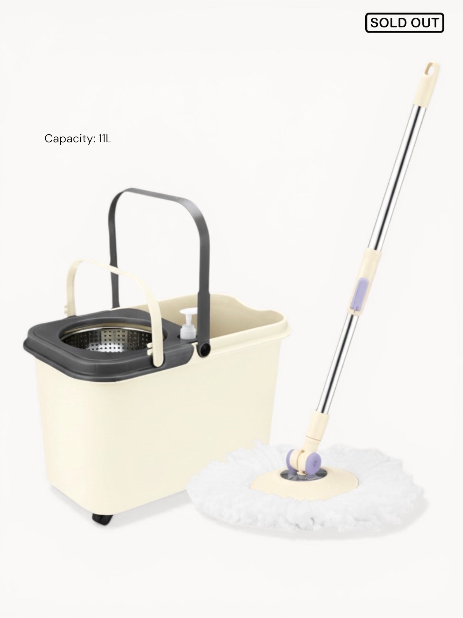 Spin Mop Set Large Capacity 11Litre Flexible