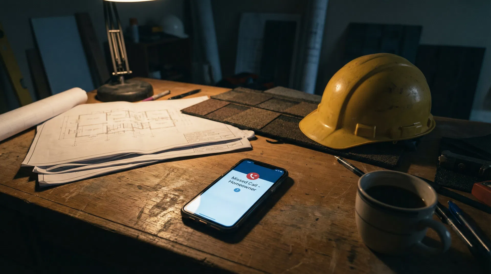 Missed call on contractor's desk