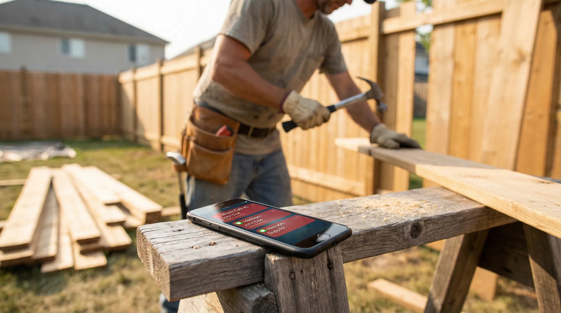 Contractor on job site missing calls