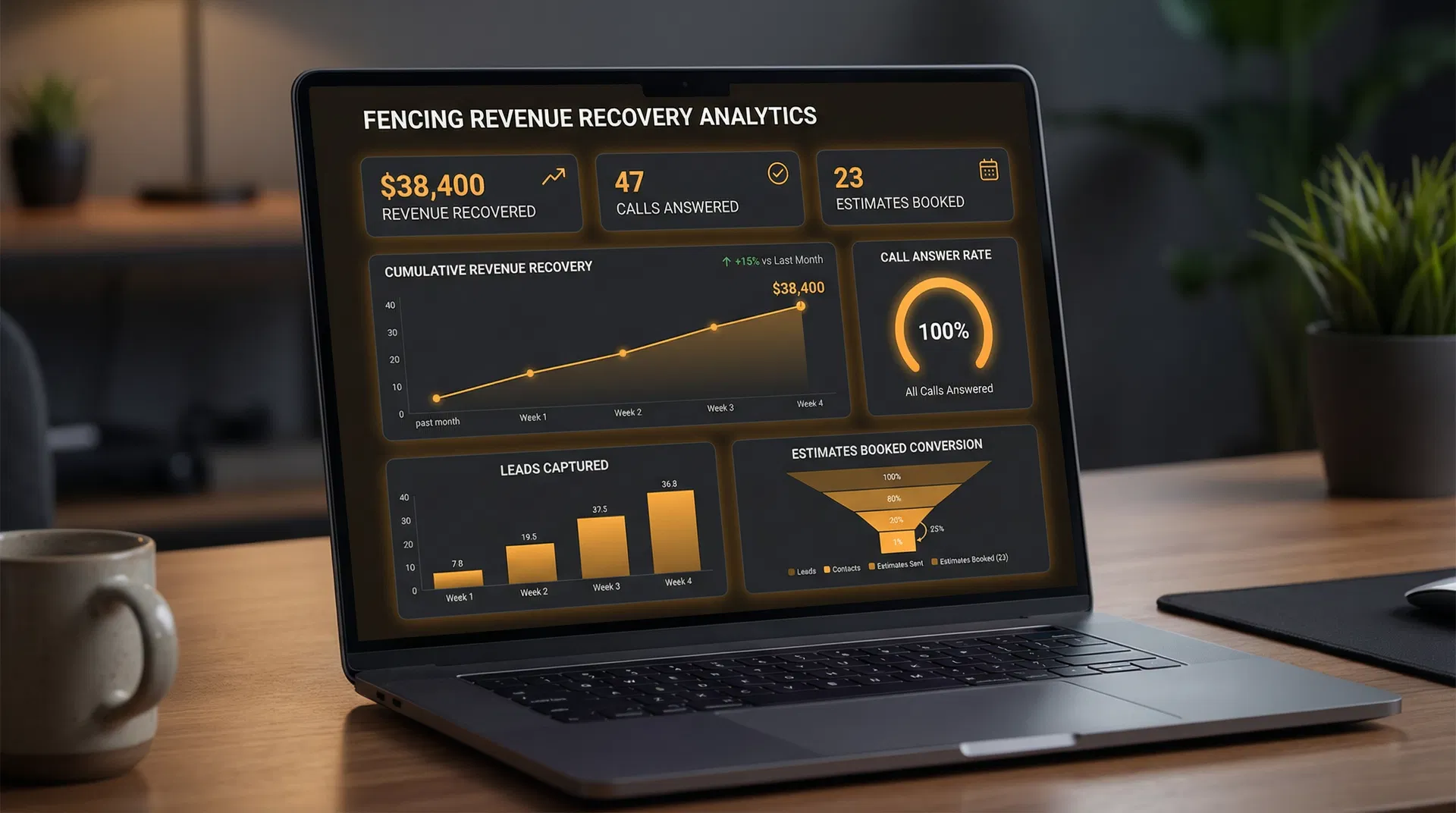 Fence company performance dashboard