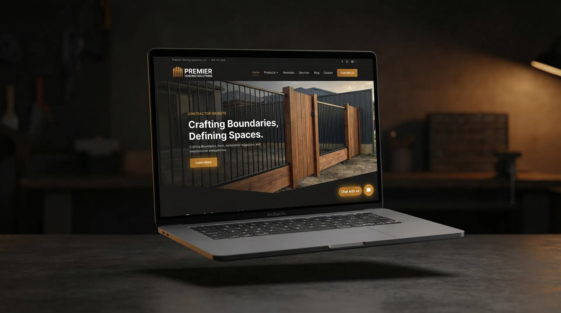 Custom contractor website