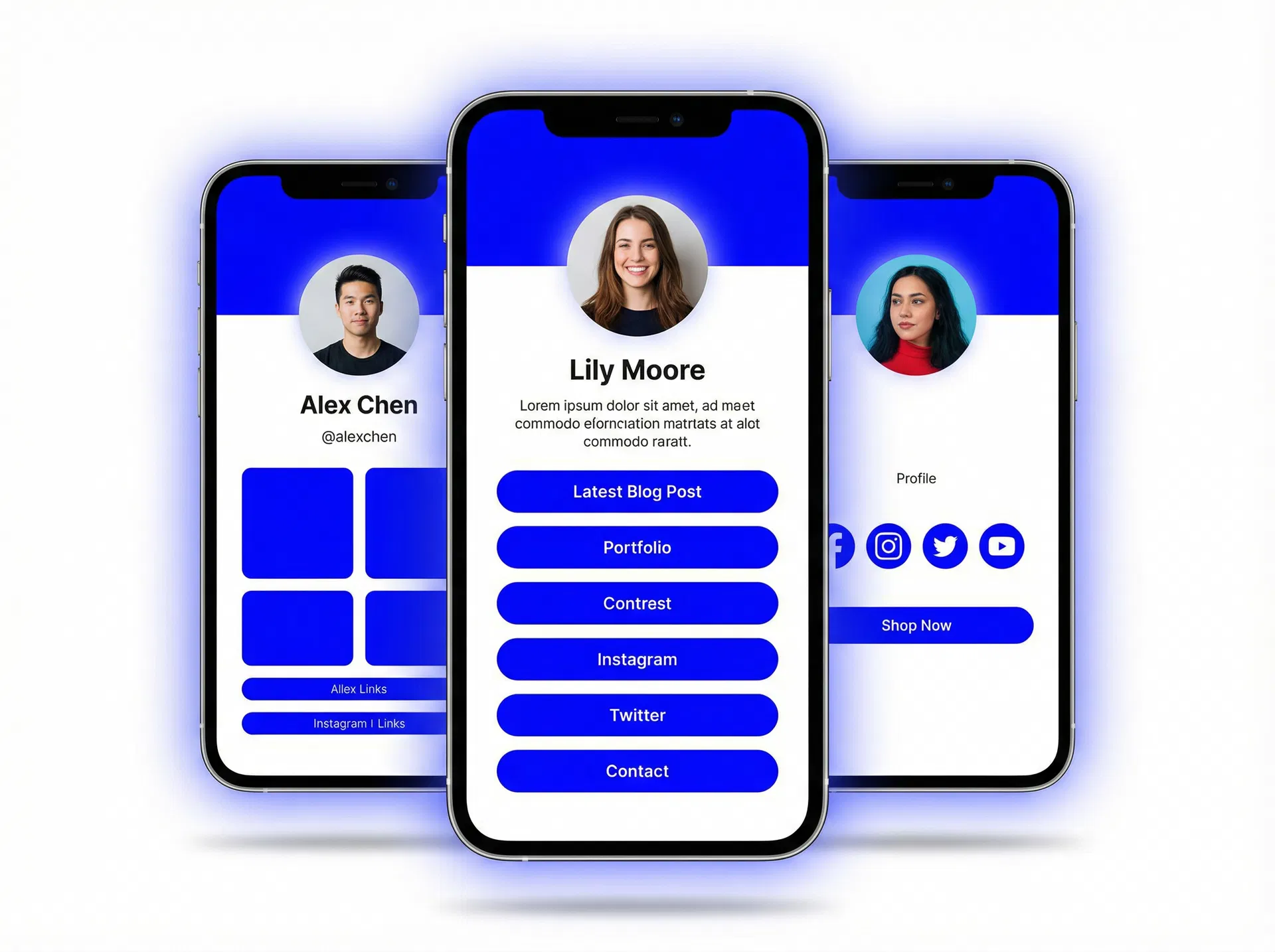 Tikly link-in-bio page examples