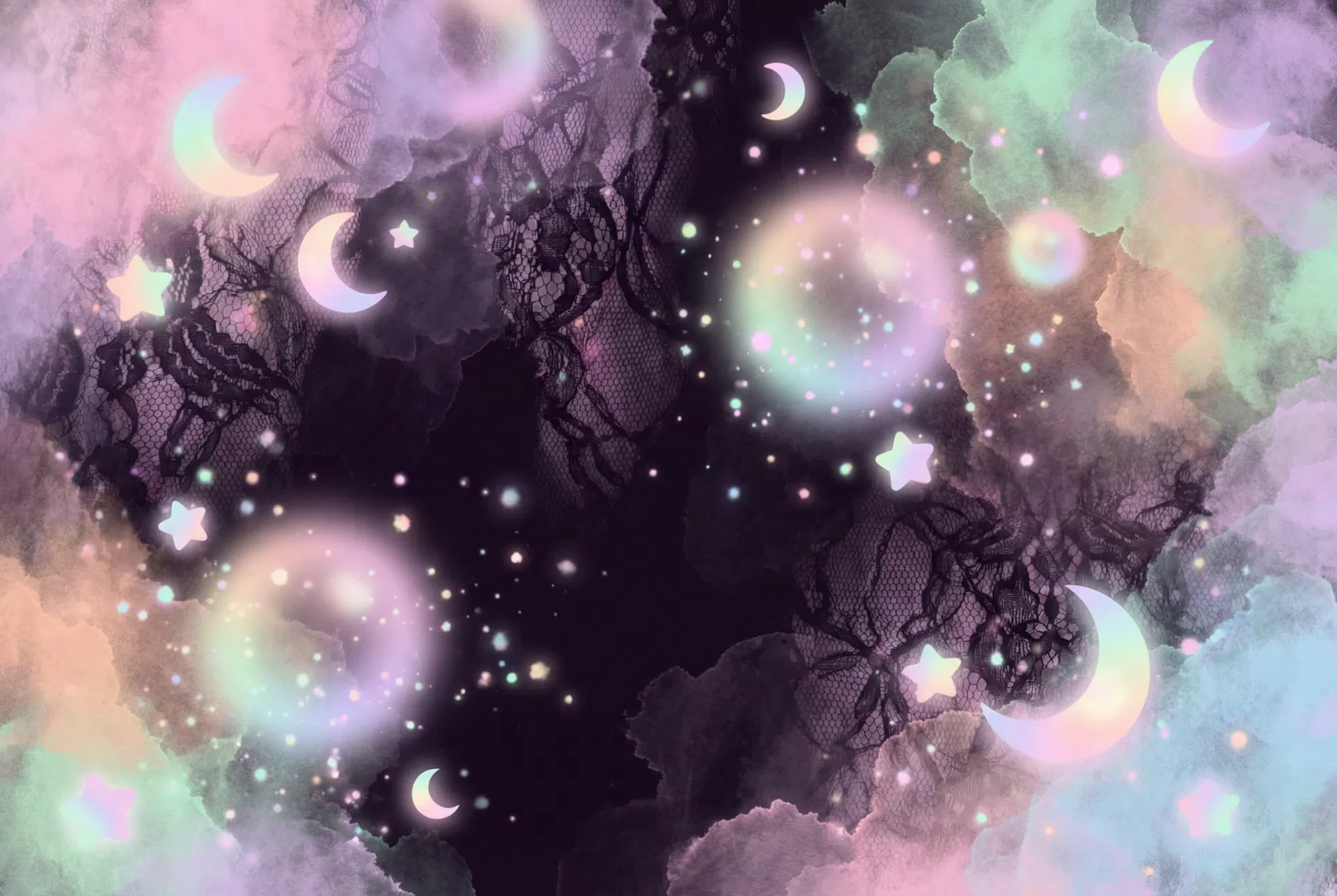 Pastel Rainbow Goth style preview