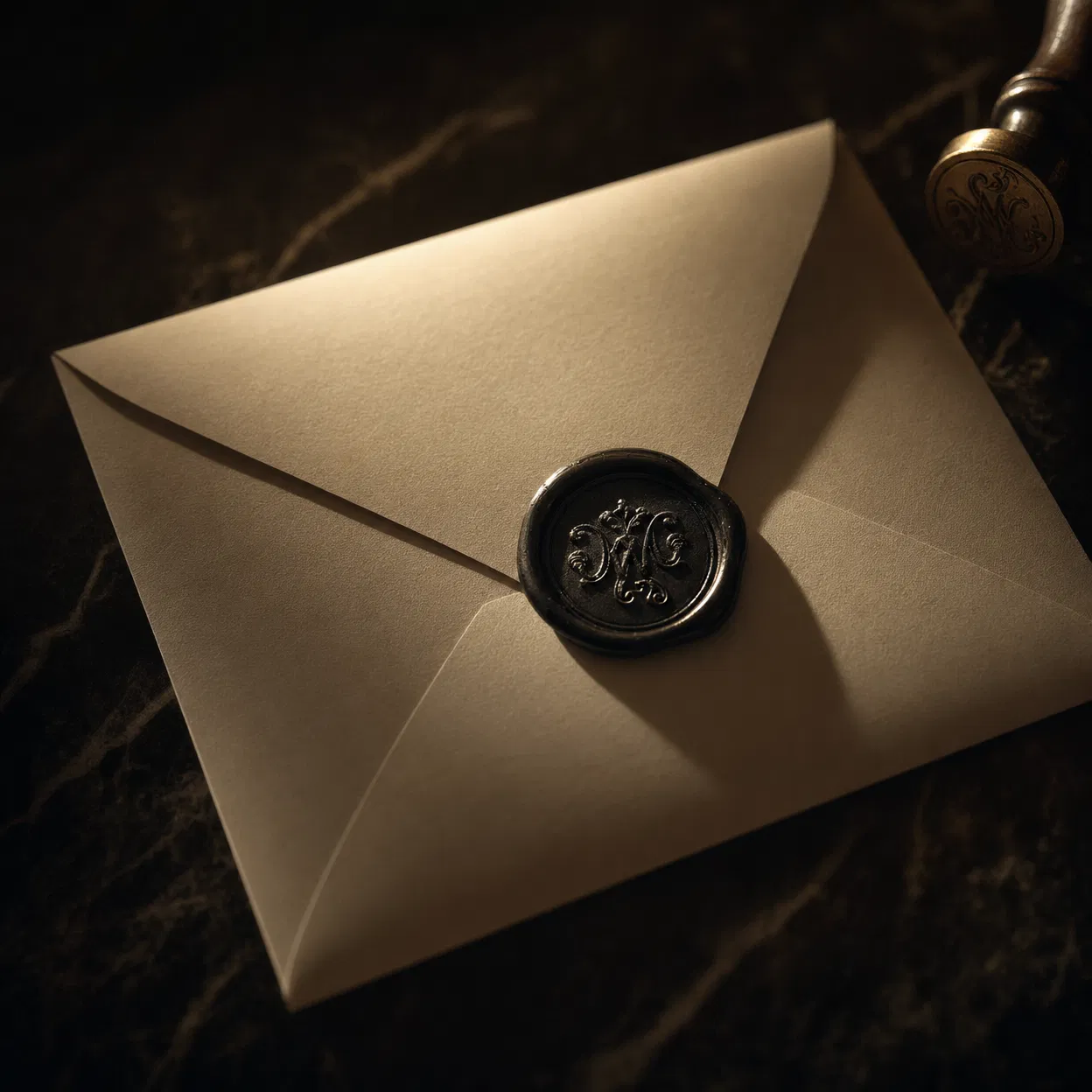 Wax seal representing confidentiality guarantee