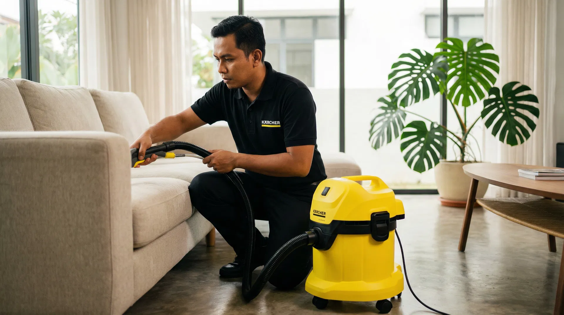 Professional Kärcher upholstery cleaning service in Penang
