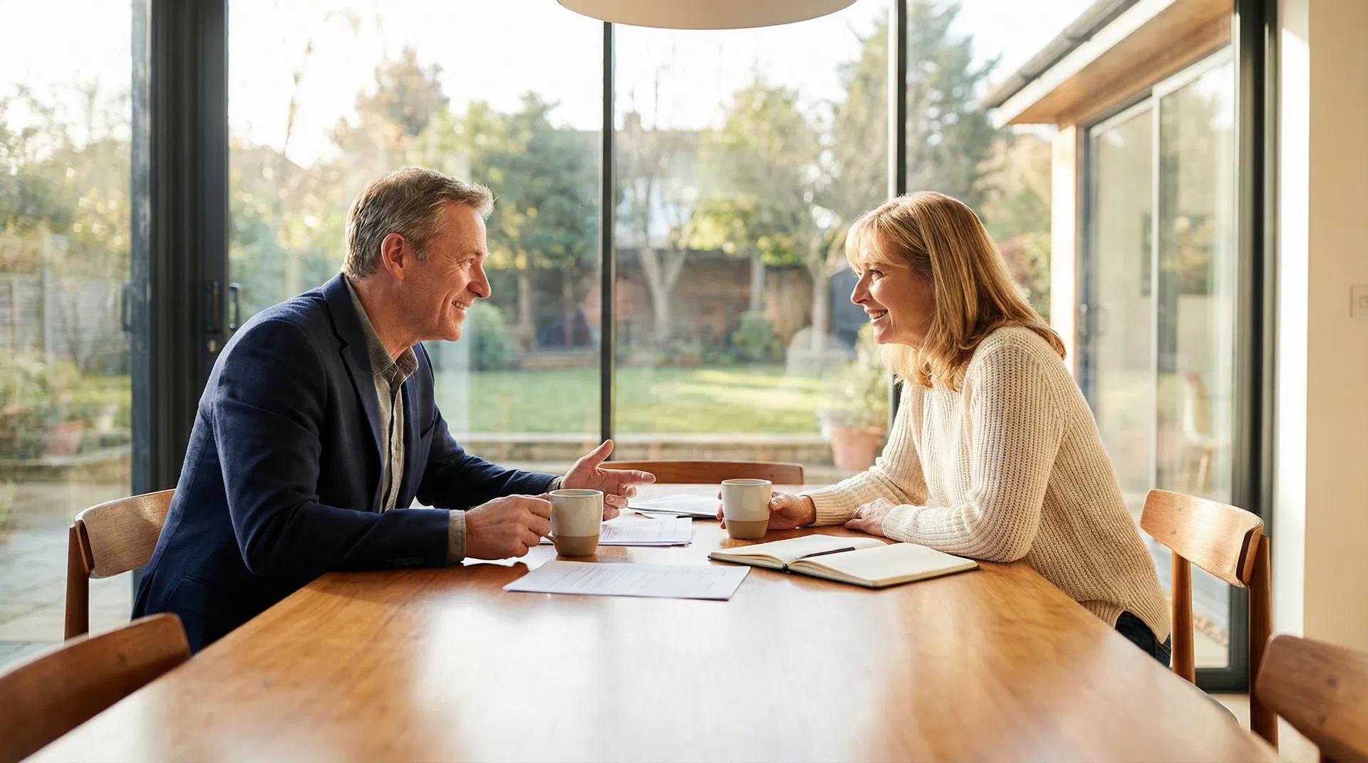 Couple planning their future together