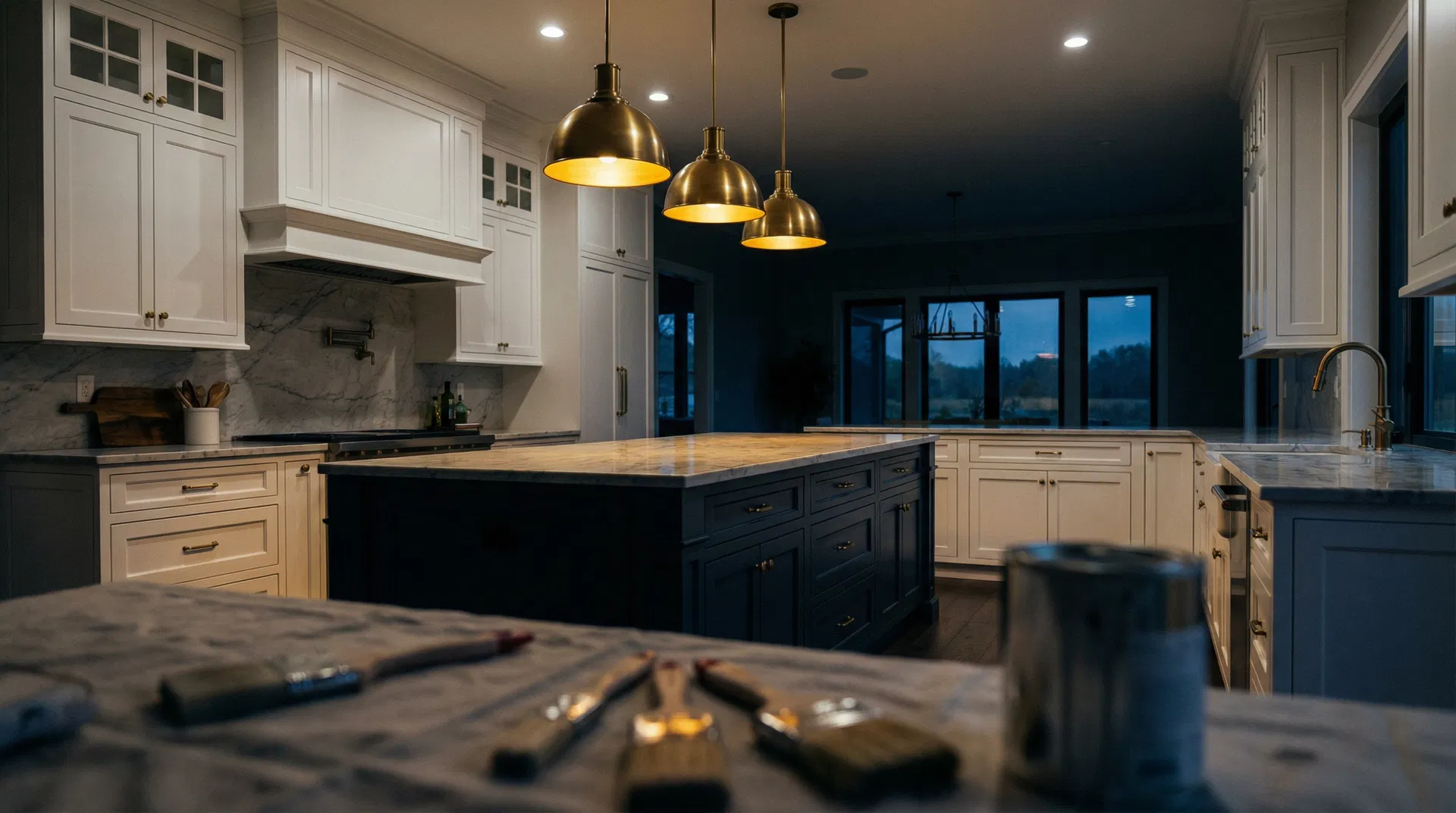 Luxury kitchen with professional painting