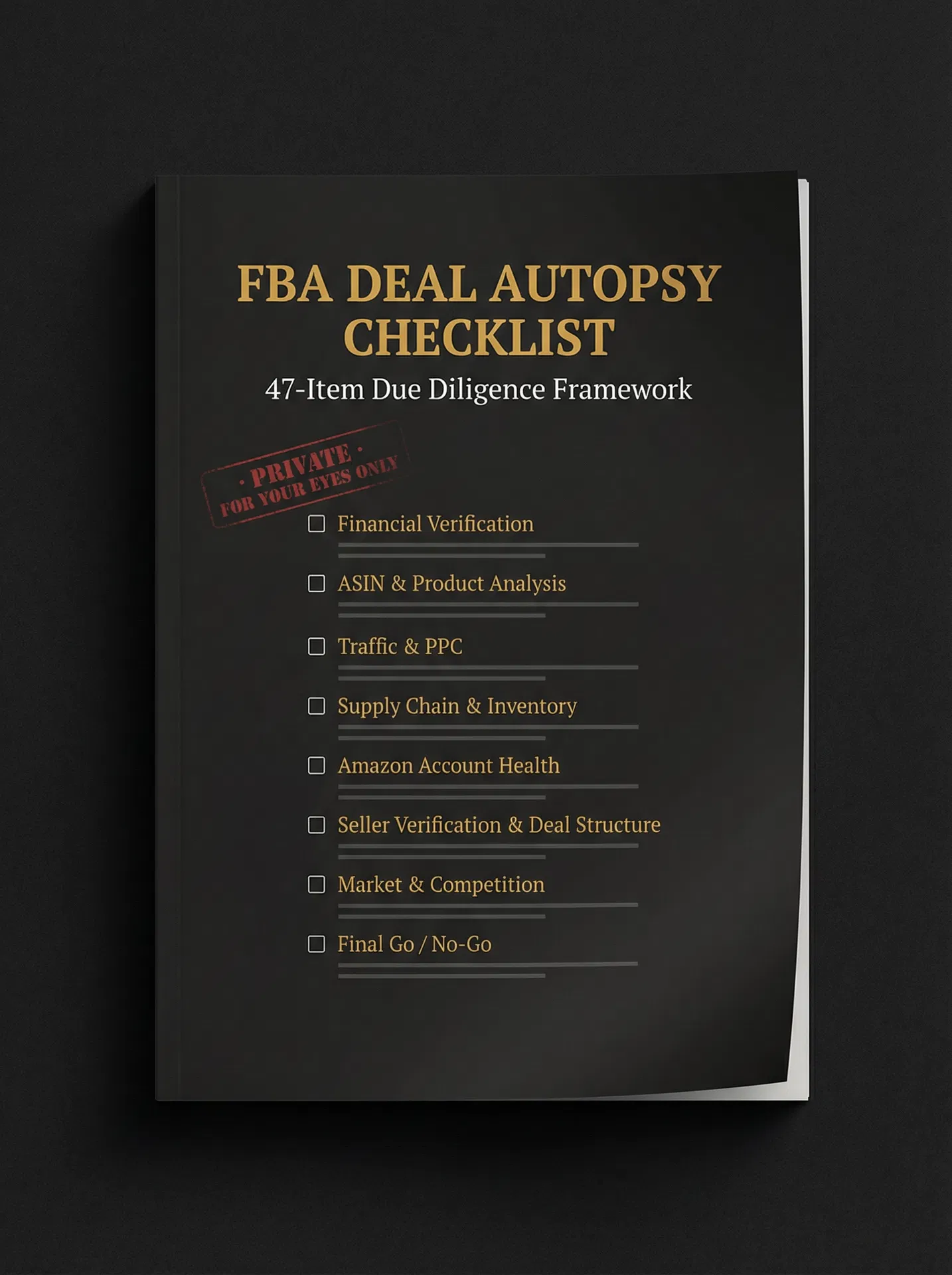 FBA Deal Autopsy Checklist PDF