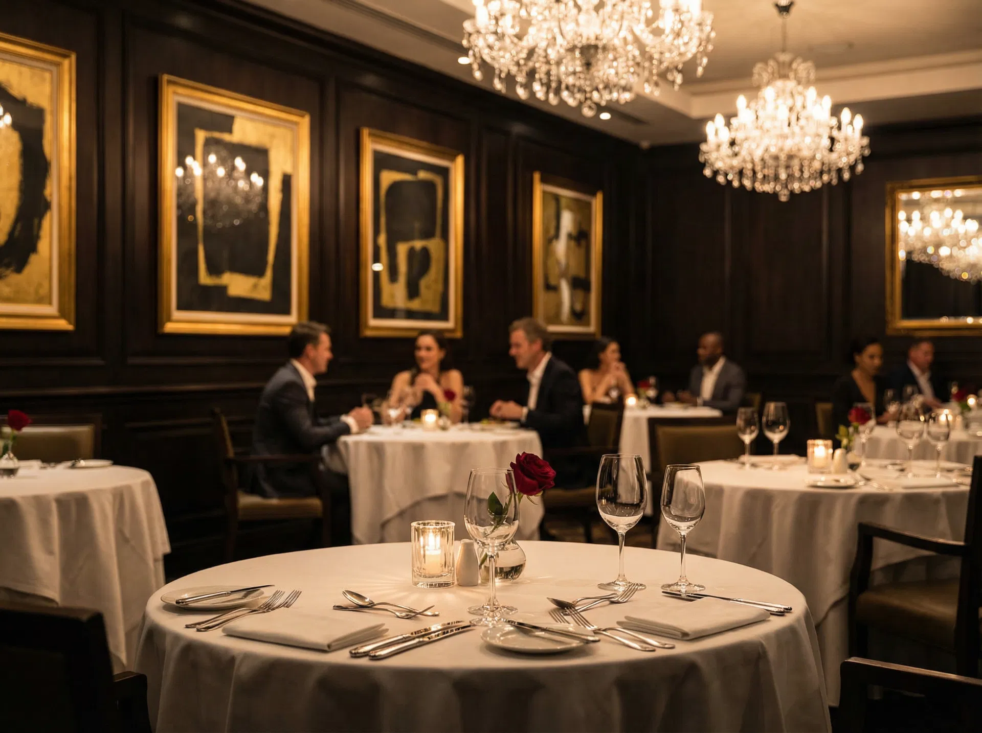 Candlelit dinner service