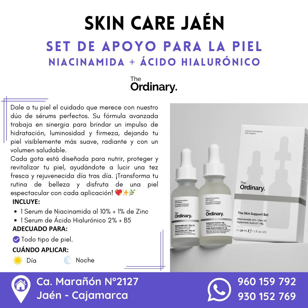 Set de Apoyo para la Piel Niacinamida + AH