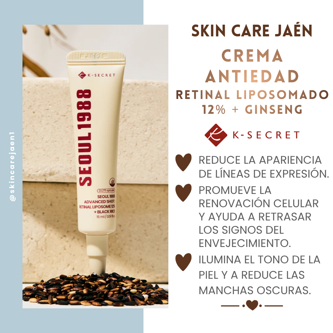 Crema Antiedad Retinal Liposomado 12% + Ginseng