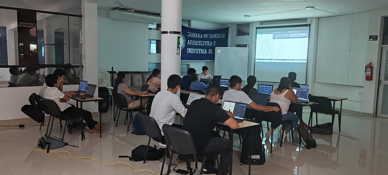 Ingenieros revisando planos