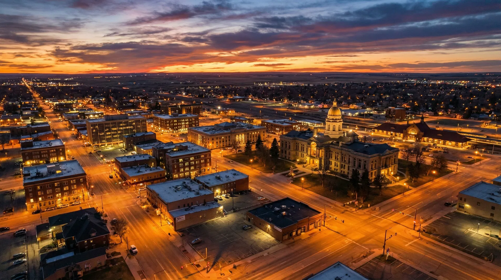 Cheyenne Wyoming aerial view