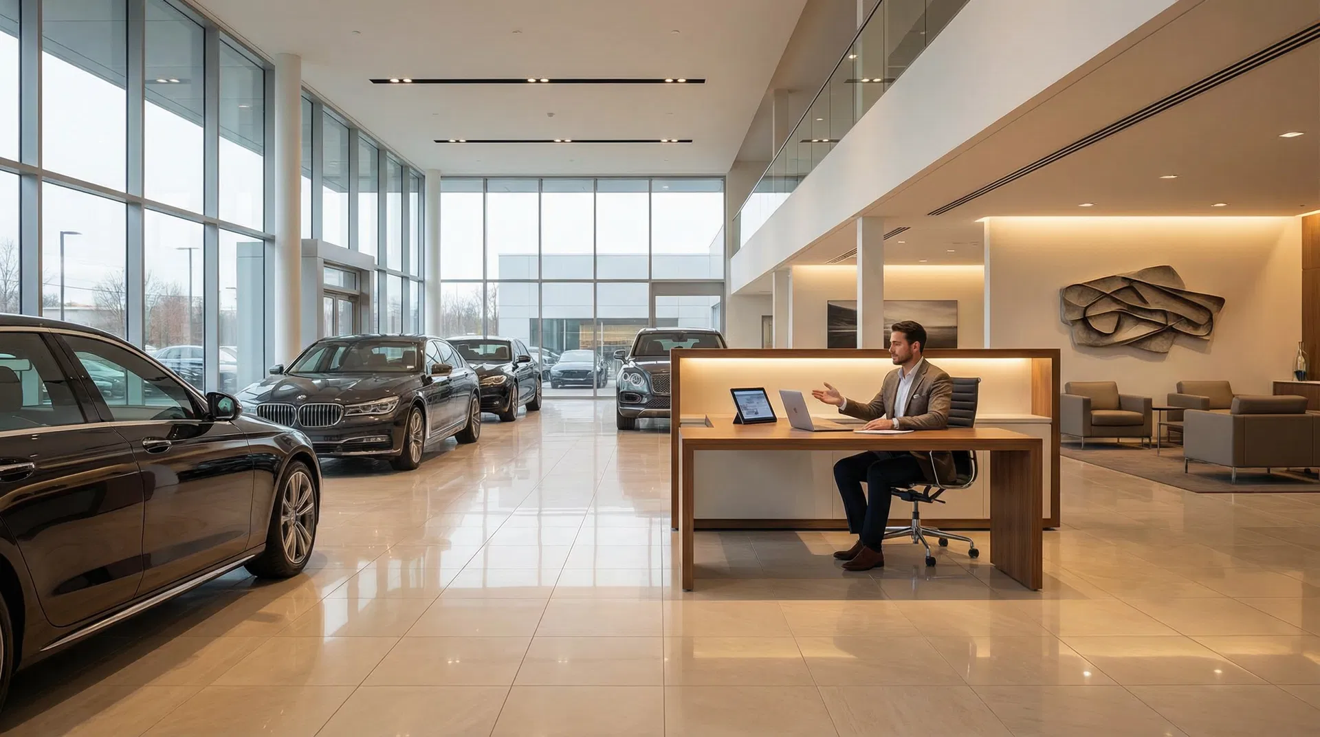 Auto dealership showroom