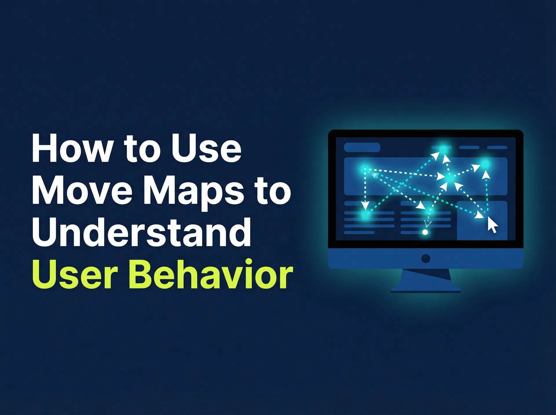 Mouse movement cursor trails across a website shown as a move map visualization