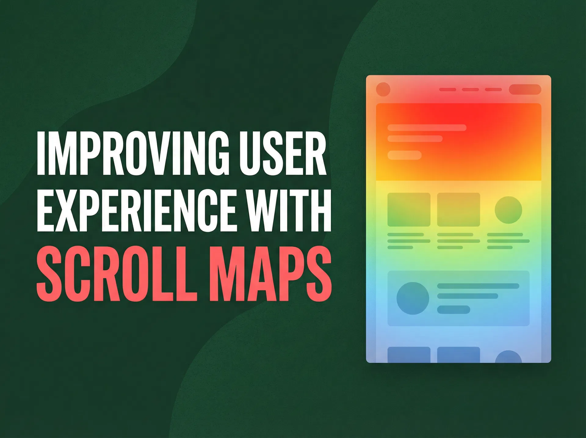 Scroll map showing thermal color gradient on an ecommerce product page wireframe