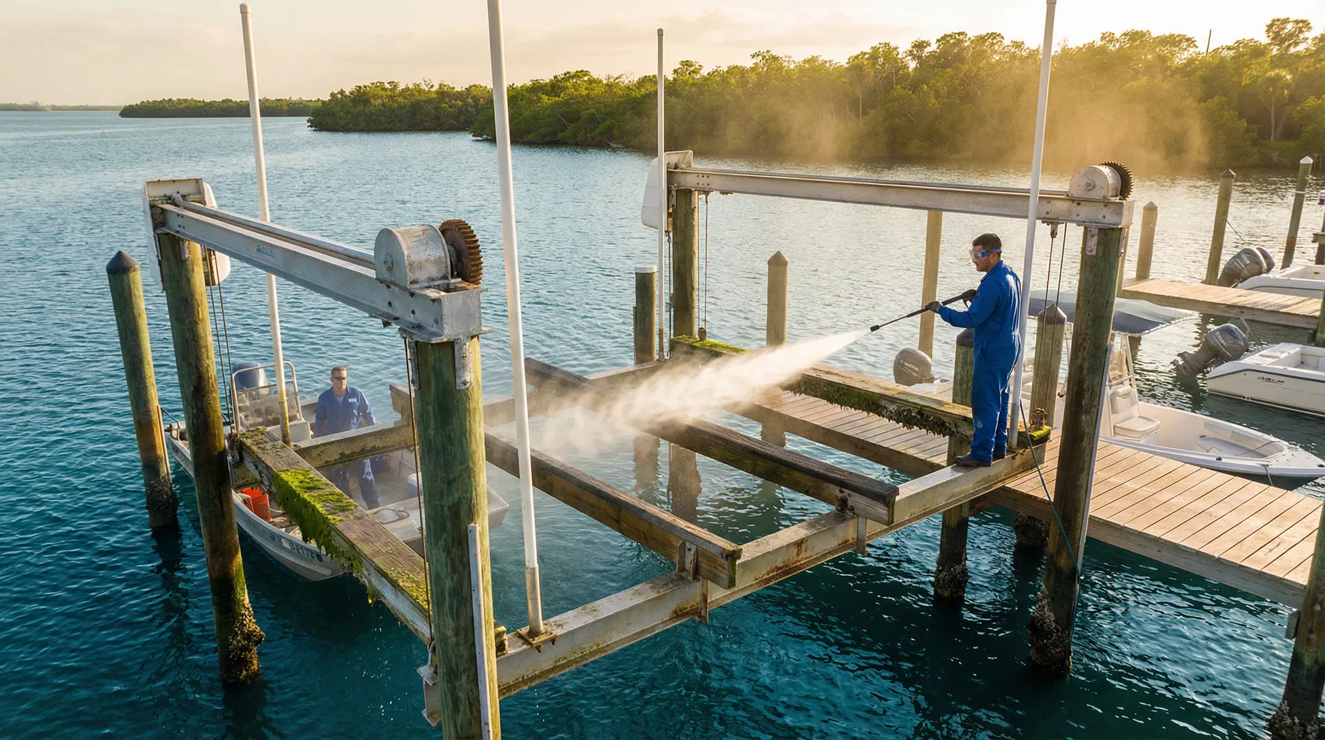 Boat Lift Cleaning