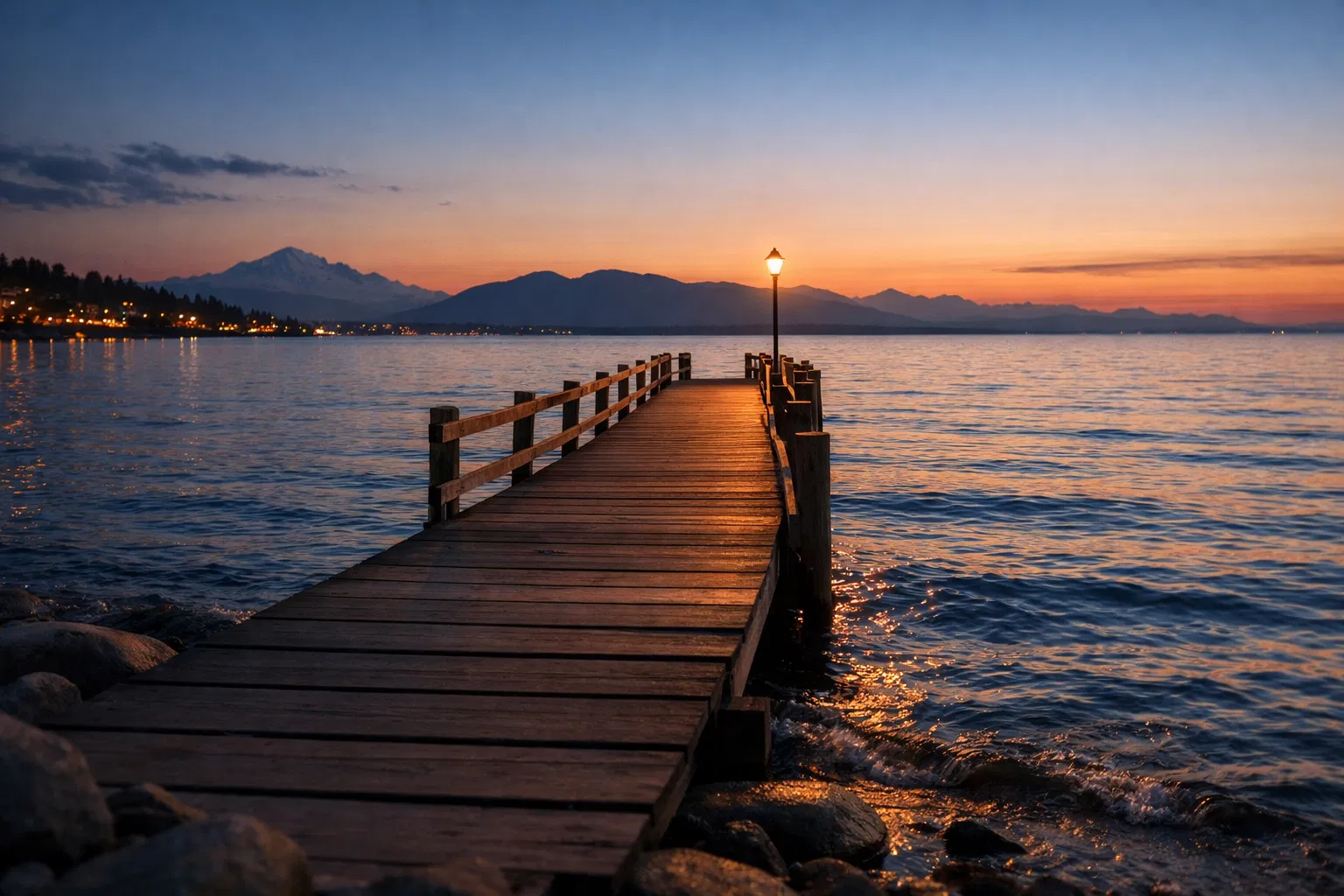 White Rock BC pier at sunset