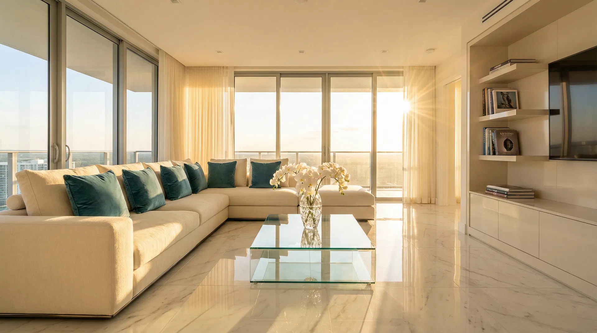 Luxury clean living room in Dallas-Fort Worth