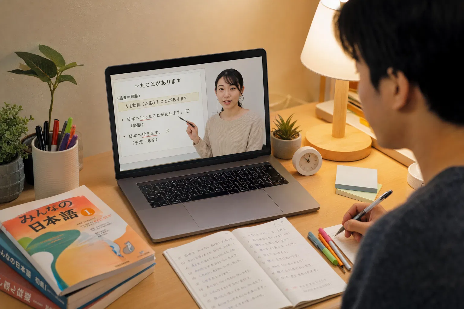 Online Japanese lesson via Zoom