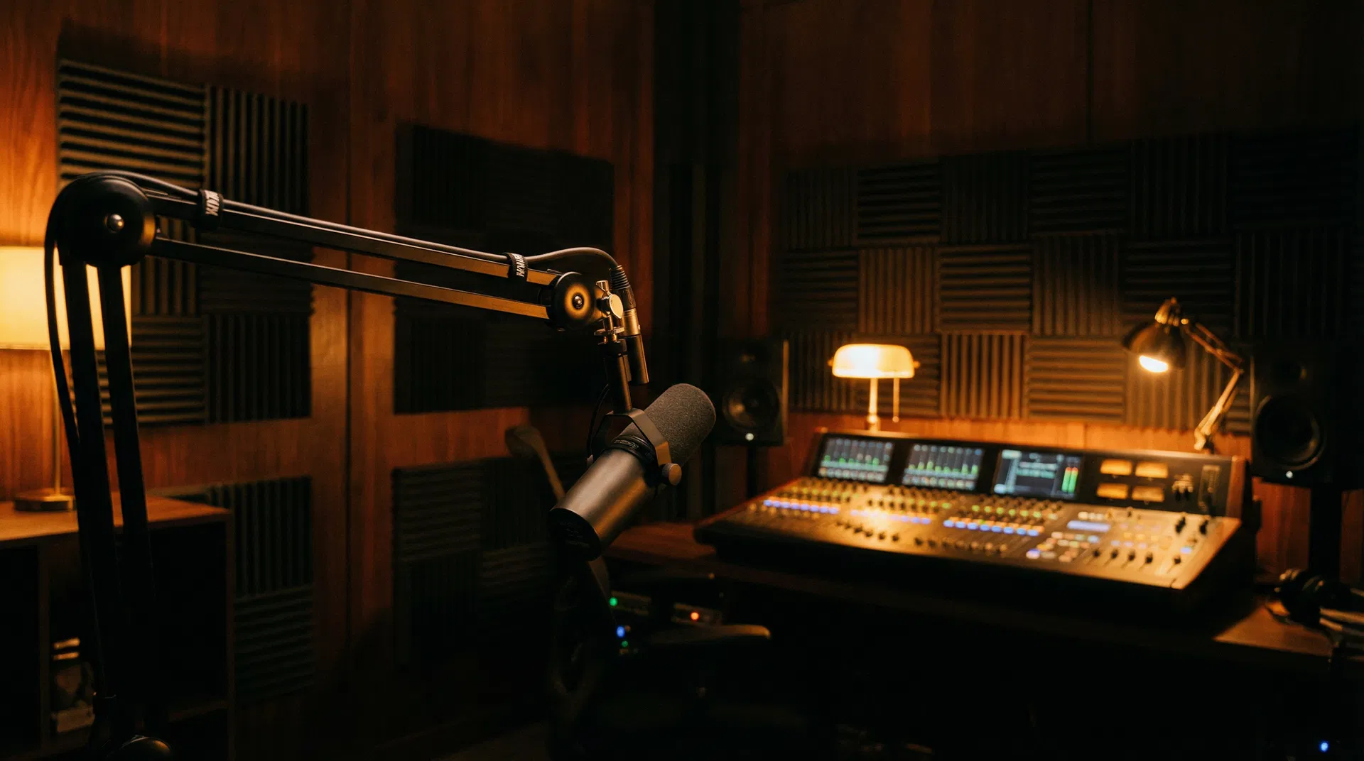 Professional podcast studio