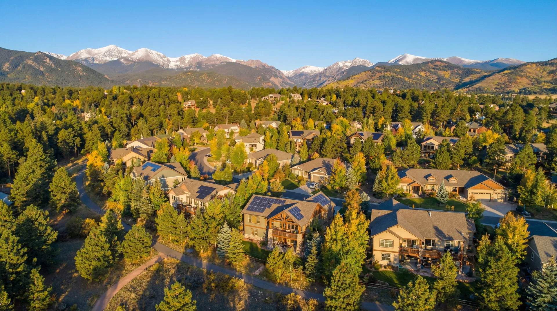Solar panels on a residential home in Colorado