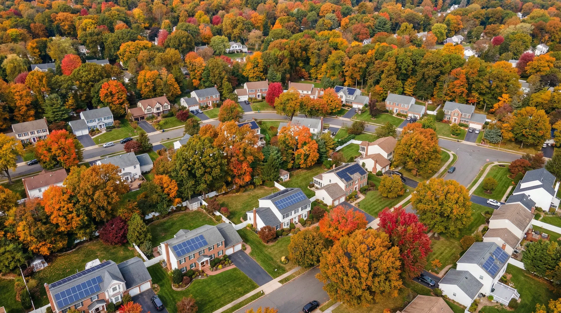 Solar panels on a residential home in New York