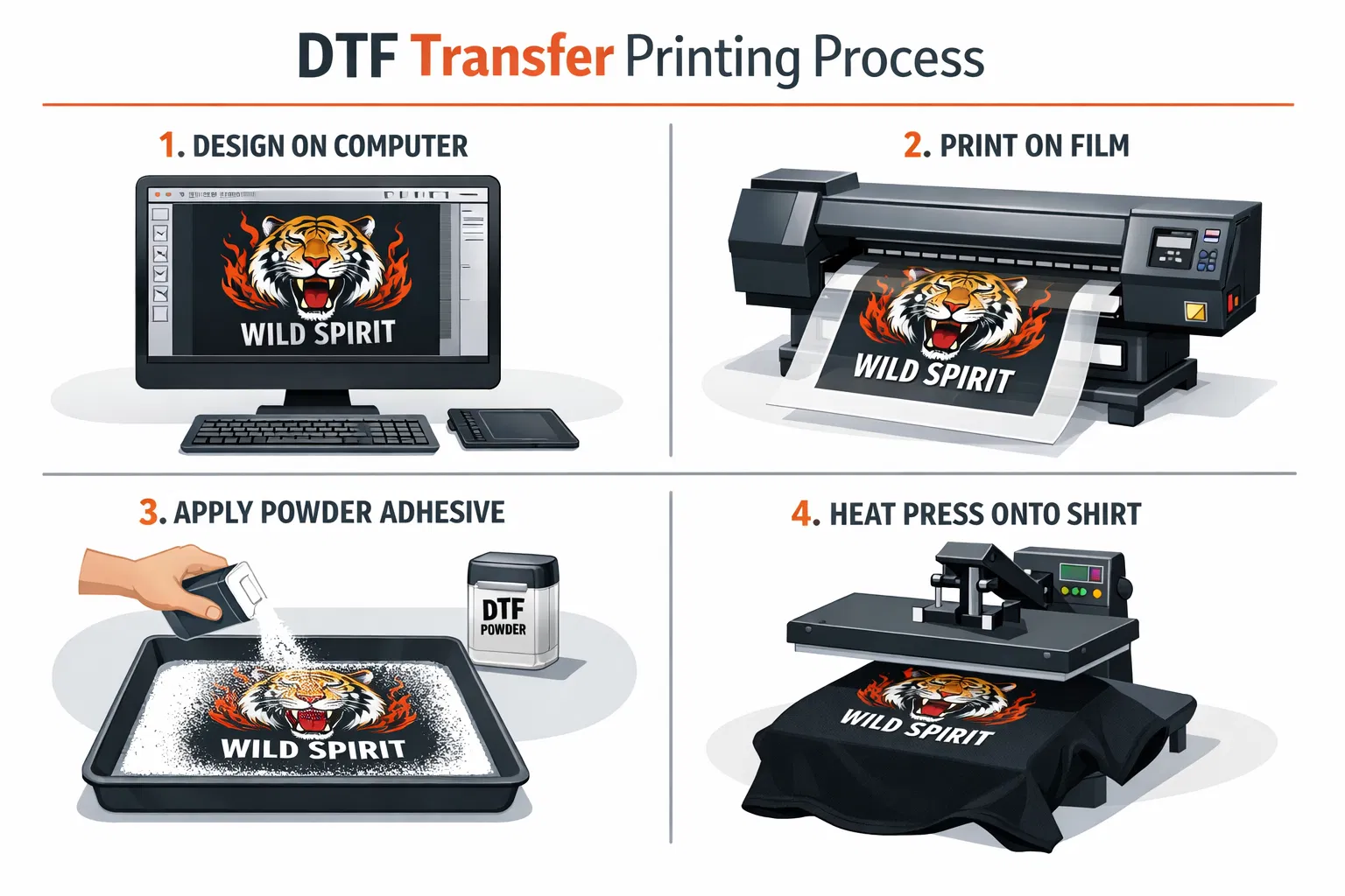 DTF Transfer Process