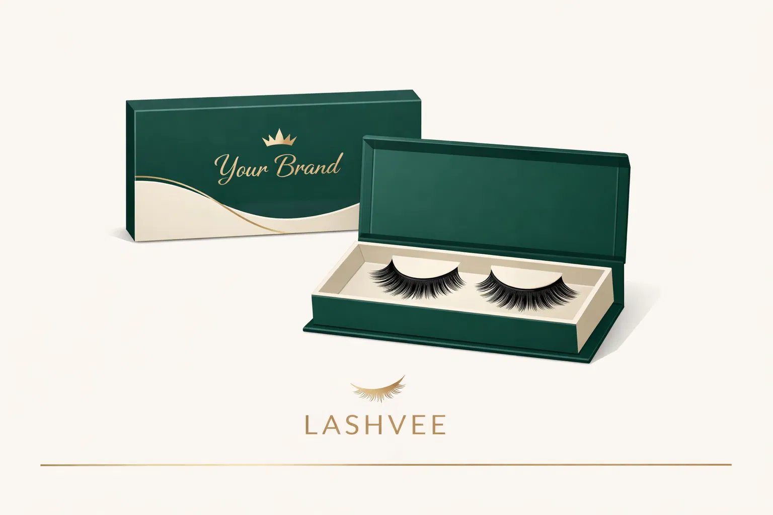 Private label lashes with custom packaging concept