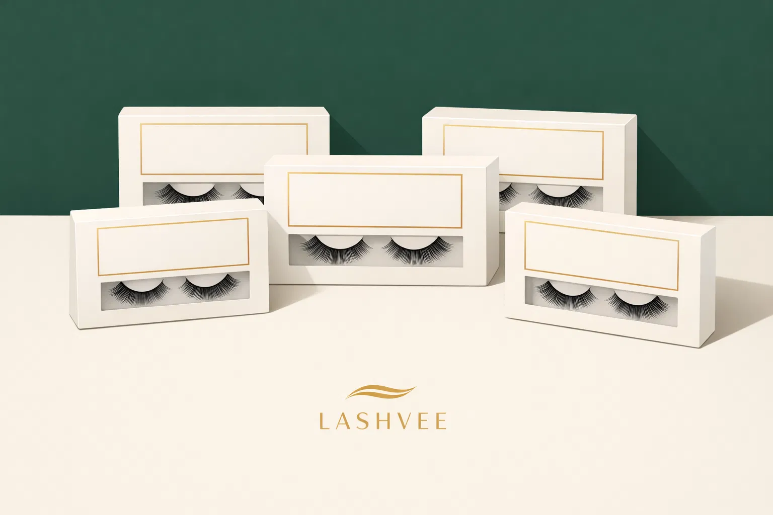 White label lashes packaging and product presentation