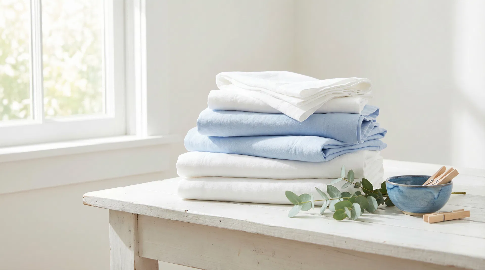 Freshly folded laundry